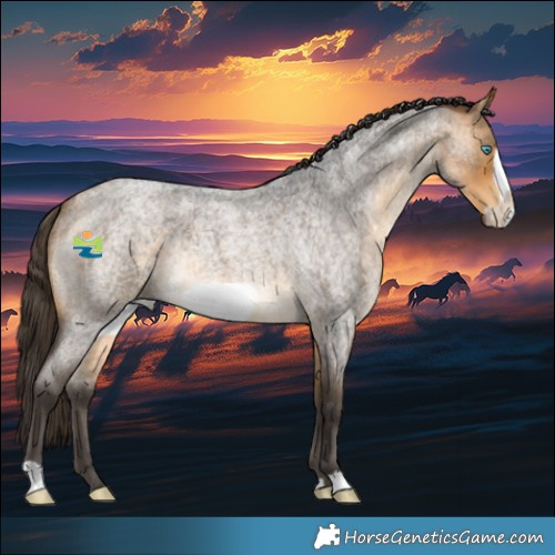Horse Color:Buckskin Roan Frame Rabicano