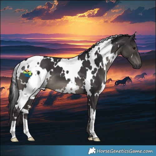 Horse Color:White Spotted Smoky Black 