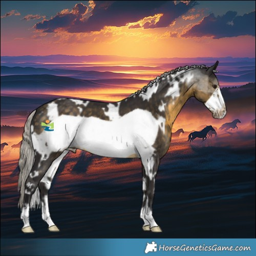 Horse Color:White Spotted Silver Buckskin Frame