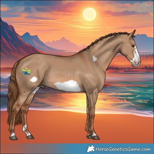 Horse Color:Red Dun Frame Rabicano