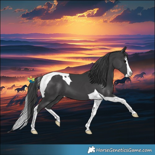 Horse Color:Black Splash Tobiano