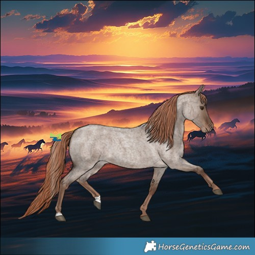 Horse Color:Liver Red Dun Roan Rabicano