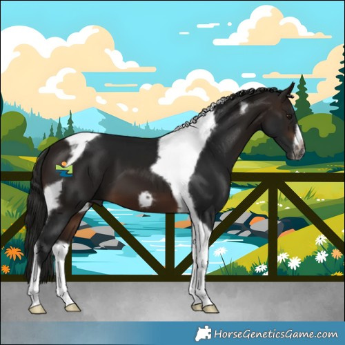 Horse Color:Gray Bay Tobiano Frame