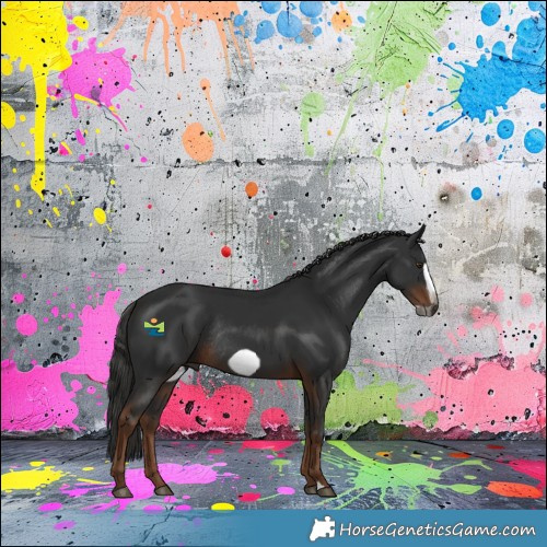 Horse Color:Gray Liver Chestnut Frame Rabicano 