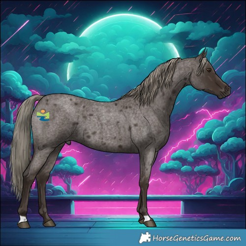 Horse Color:Liver Red Roan Mushroom 