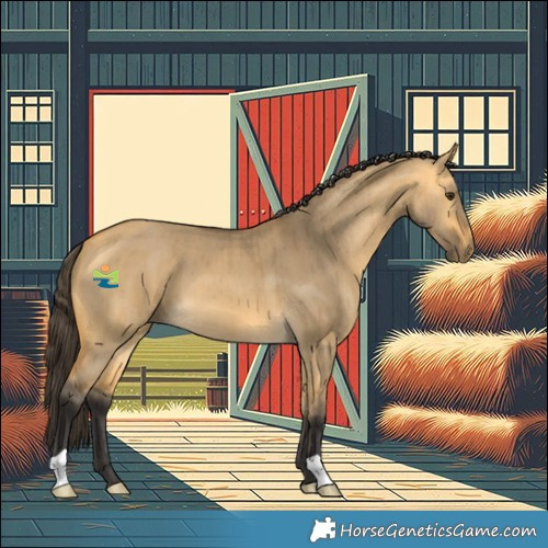 Horse Color:Buckskin Dun Brindle 