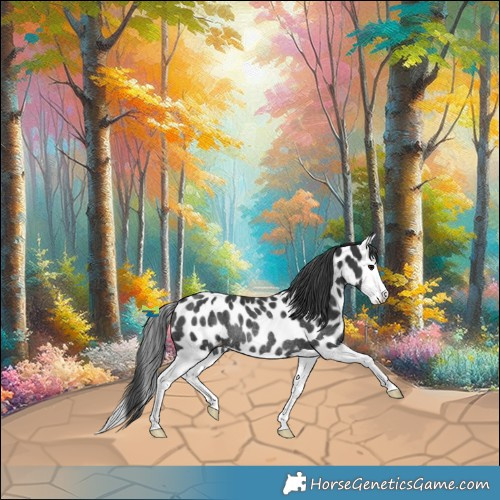 Horse Color:Black Splash Near Leopard Rabicano 