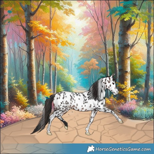 Horse Color:Brown Near Leopard Rabicano