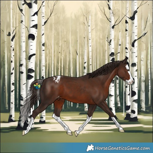 Horse Color:Liver Chestnut Splash Varnish 