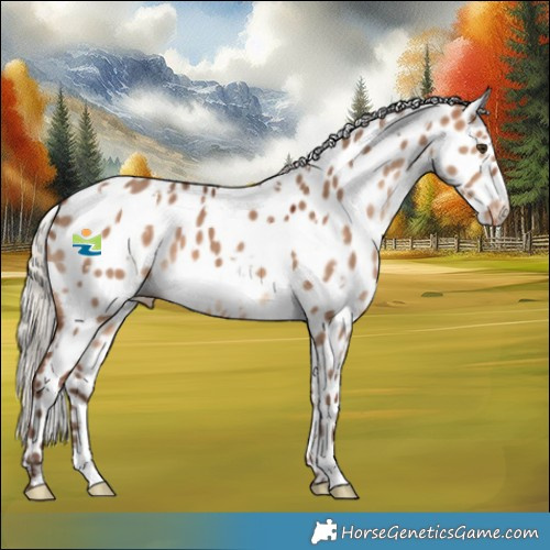 Horse Color:White Spotted Silver Bay Dun Near Leopard 