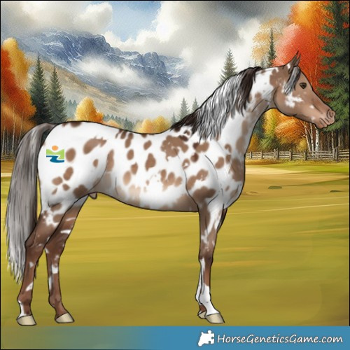 Horse Color:White Spotted Liver Red Dun Near Leopard 