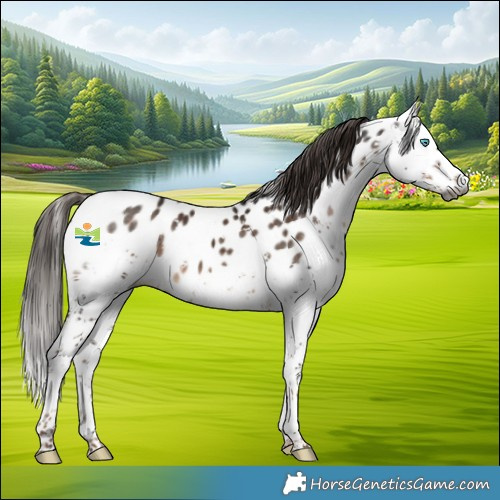 Horse Color:Gray White Spotted Liver Chestnut Splash Near Leopard