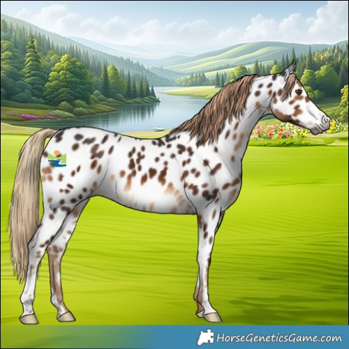 Horse Color:Gray Liver Chestnut Near Leopard