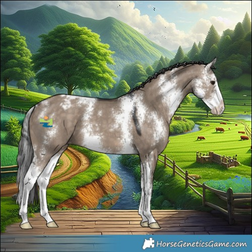 Horse Color:Brown Dun Sabino Varnish 
