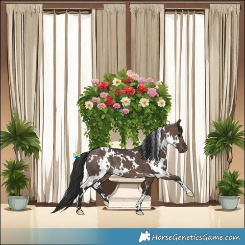 Horse Color:White Spotted Brown Dun