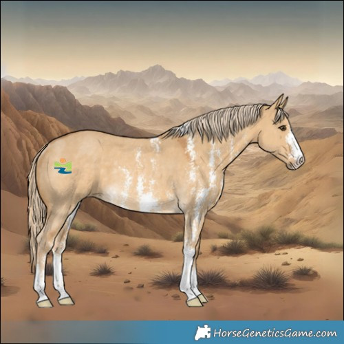 Horse Color:Palomino Dun Sabino Rabicano 