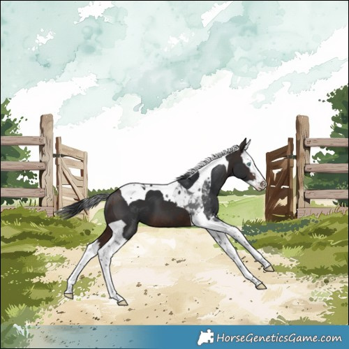Horse Color:Brown Splash Tobiano