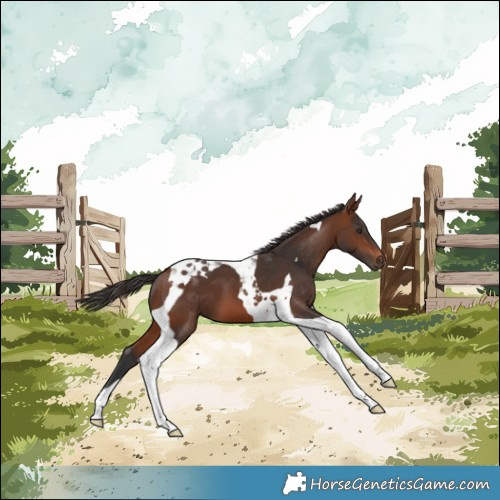 Horse Color:Brown Tobiano