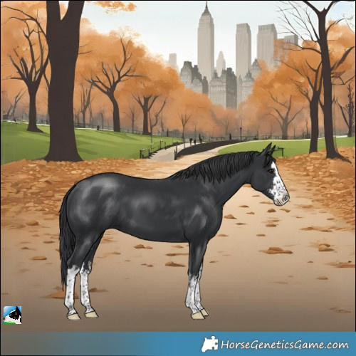 Horse Color:White Spotted Black Splash