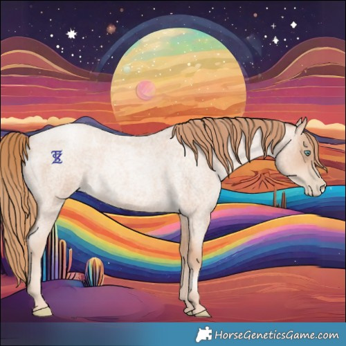 Horse Color:Gold Champagne Roan Pearl Rabicano  and Gold Champagne Roan Pearl Frame Rabicano 