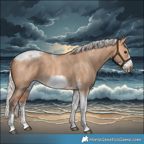 Horse Color:Silver Bay Dun Sabino Tobiano Frame Rabicano 