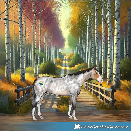 Horse Color:Buckskin Roan Splash Skewed LP Spotted 