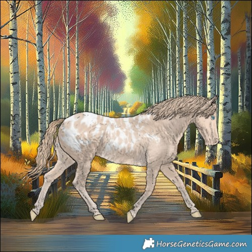 Horse Color:Perlino Skewed LP Spotted 