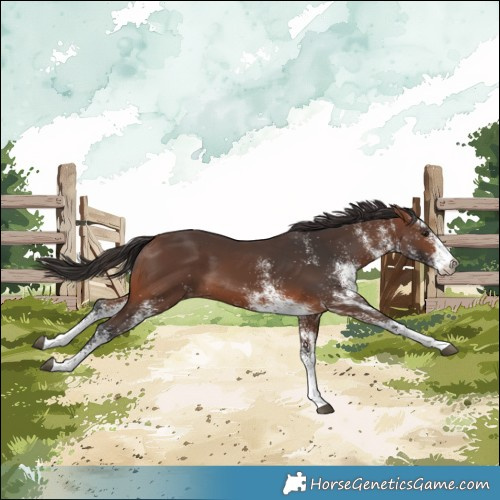 Horse Color:White Spotted Brown 