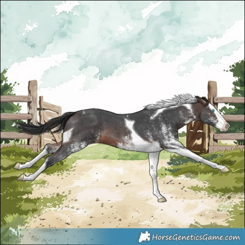 Horse Color:White Spotted Brown Splash Tobiano