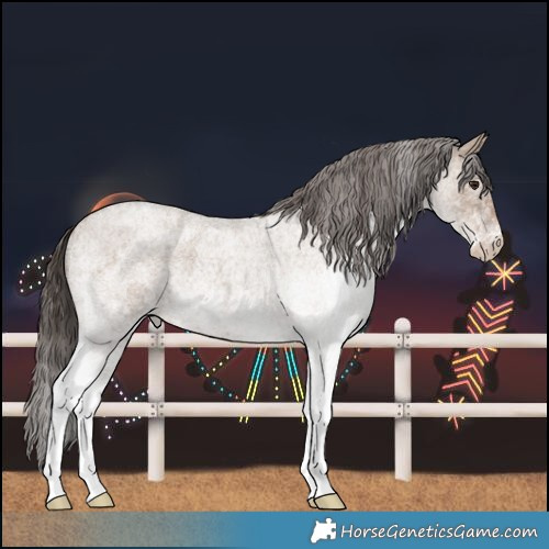 Horse Color:White Spotted Classic Champagne Roan 