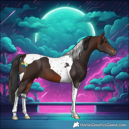 Horse Color:Brown Tobiano 