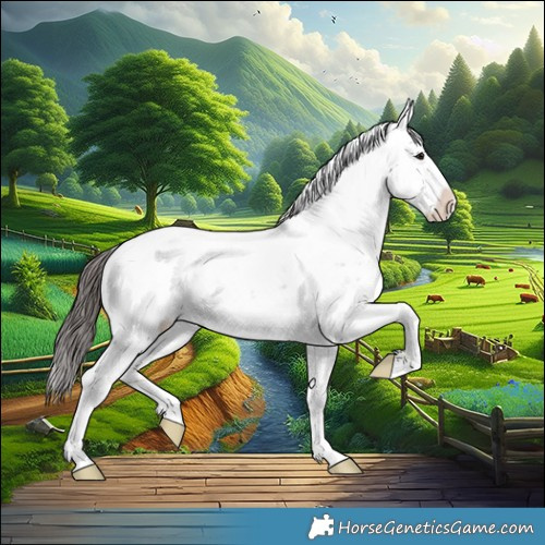 Horse Color:Brown Dun Sabino Varnish Brindle 