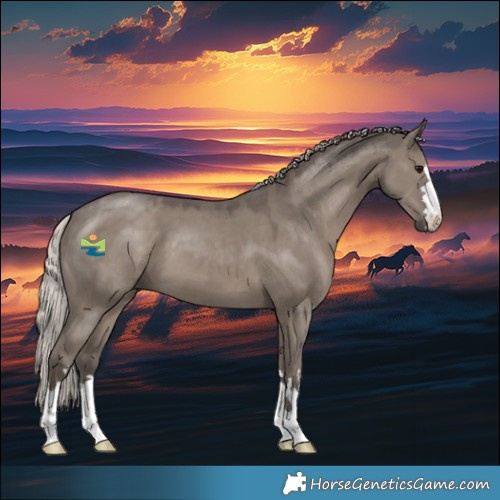 Horse Color:Silver Grullo 