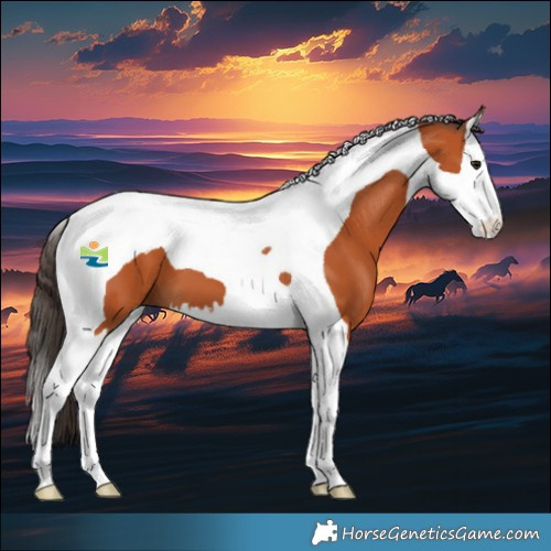 Horse Color:Bay Splash Tobiano 