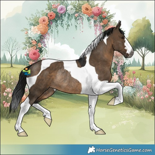 Horse Color:Gray Brown Dun Tobiano Rabicano 