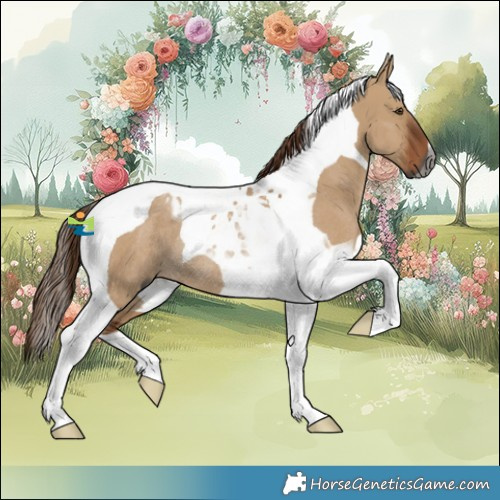 Horse Color:Gray Red Dun Tobiano Rabicano 