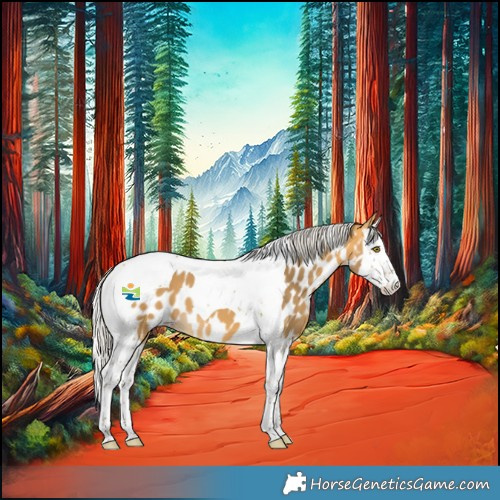 Horse Color:Silver Buckskin Splash Tobiano Near Leopard 