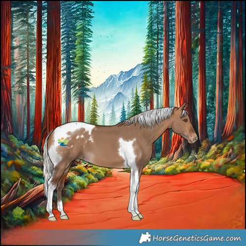 Horse Color:Silver Bay Dun Tobiano Varnish