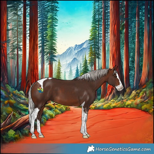 Horse Color:Silver Brown Splash Tobiano