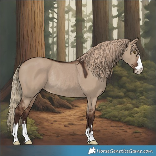 Horse Color:Liver Red Dun Rabicano 