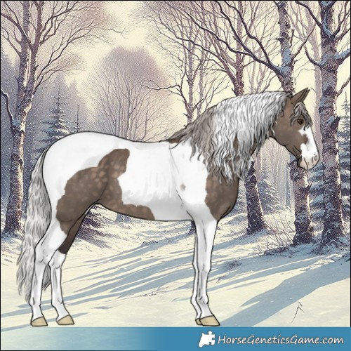 Horse Color:Silver Brown Dun Tobiano