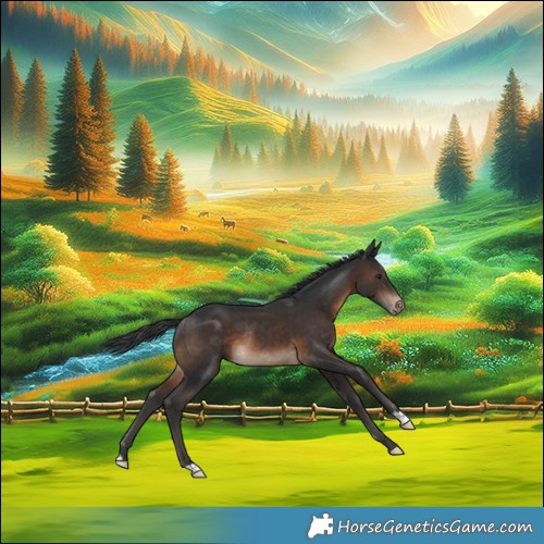 Horse Color:Brown Varnish Rabicano