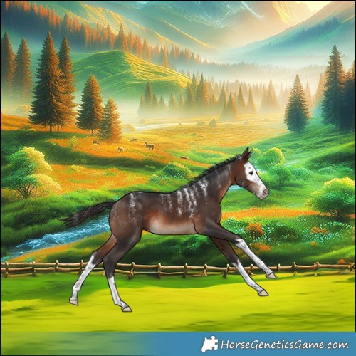 Horse Color:Powder White Brown Splash 