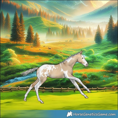 Horse Color:Silver Buckskin Dun Splash Tobiano Blanket