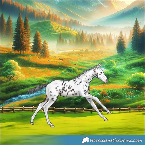 Horse Color:Brown Splash Tobiano Near Leopard
