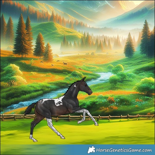 Horse Color:Brown Tobiano