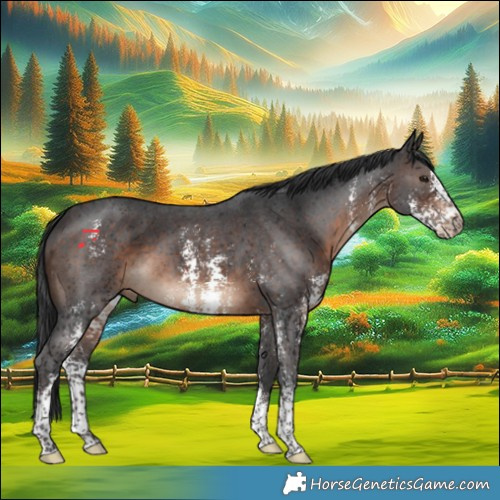 Horse Color:Brown Sabino 