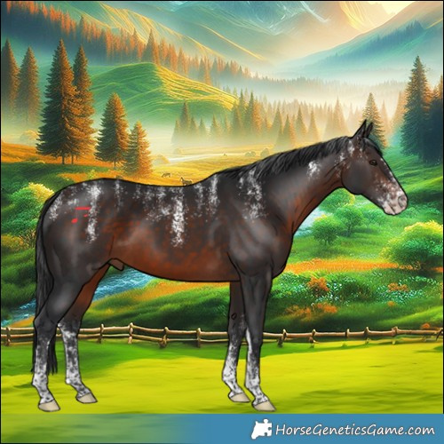 Horse Color:Powder White Brown 