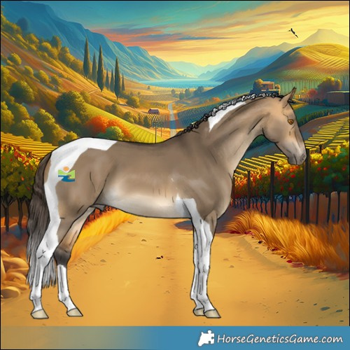 Horse Color:Buckskin Dun Tobiano 
