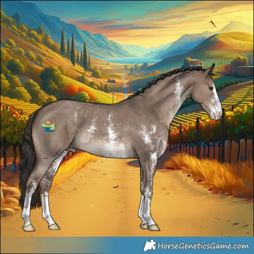 Horse Color:Liver Red Dun Sabino Varnish 